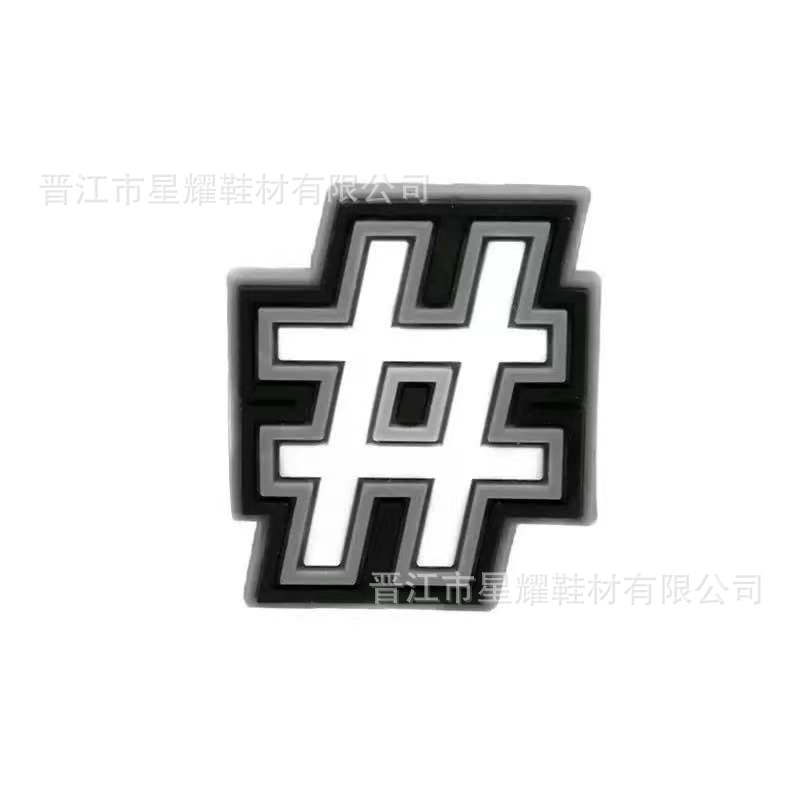 En stock agujero zapatos accesorios PVC plástico gota zapato flor zapato hebilla zapato decoración carta número 37 correa de muñeca hebilla decorativa flor