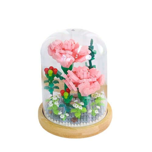Compatible with LEGO eternal bouquet small particle assembly toy building blocks for girls rose educational ornaments institutional gifts