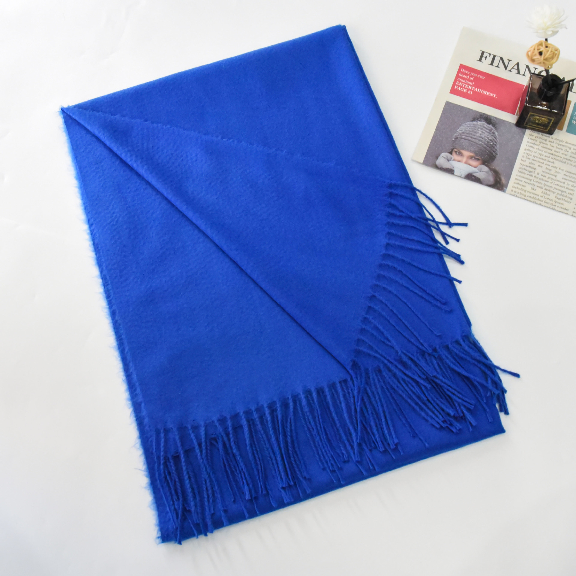 Bufanda de Color Sólido de Invierno de Haohao Clothing para Estudiantes y Parejas, Chal Grande de Estilo Coreano, Cálido, Suave y Versátil.