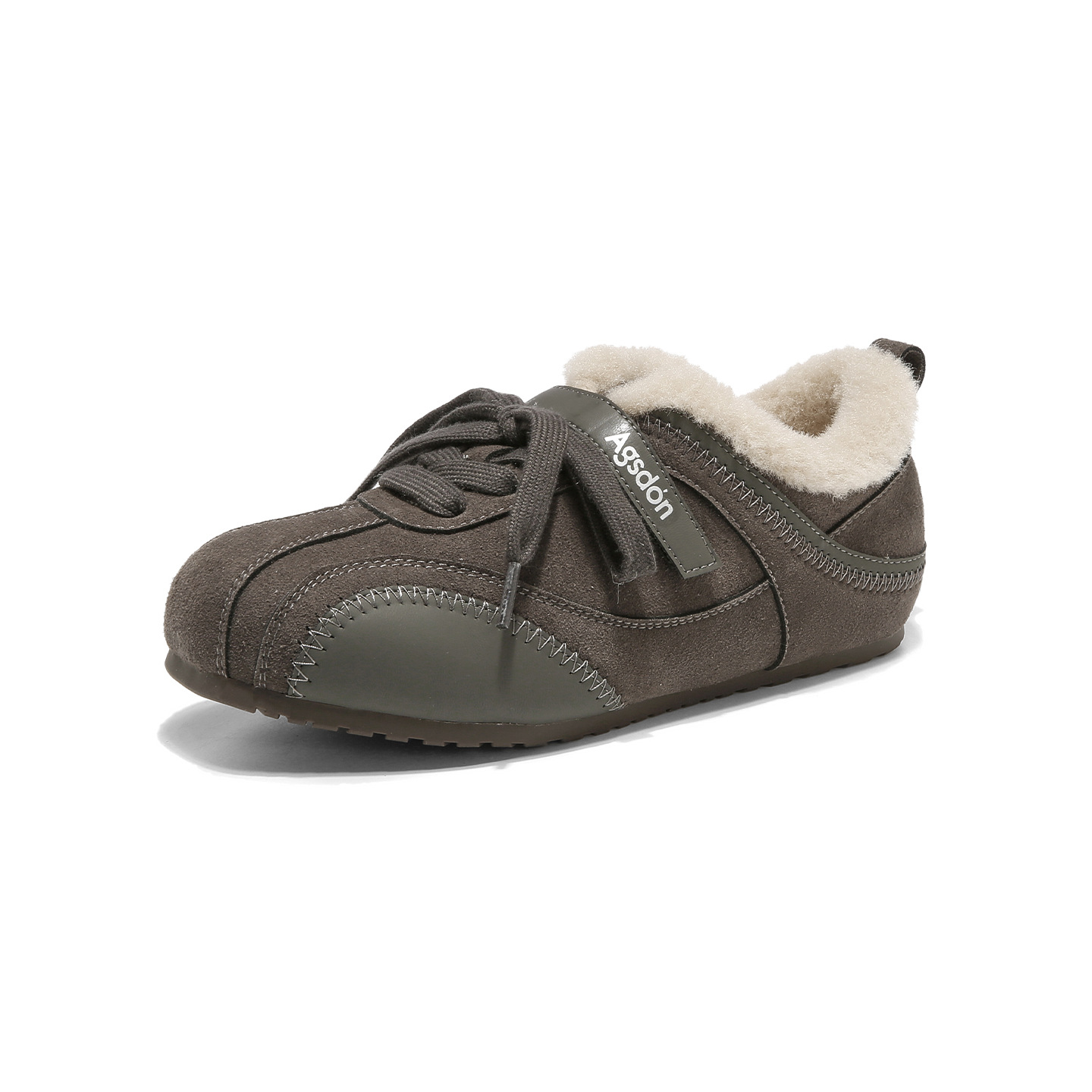 Augu Lion Deng Jia Zapatos de entrenamiento de terciopelo para mujeres 2025 nuevas botas de nieve de invierno de terciopelo grueso Agan zapatos deportivos de algodón