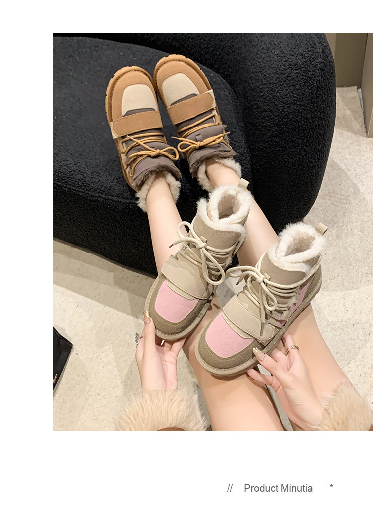 Warm Women's Winter Snow Boots Plush Lined Ankle Boots Versatile_voghion.com