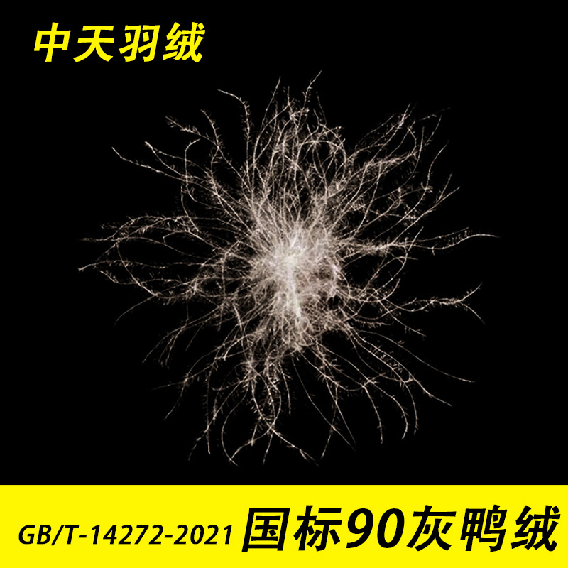 羽绒厂家供应水洗90灰鸭绒2021标90灰鸭羽绒服装标全国过检高蓬松