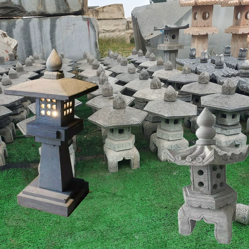 Индивидуальные каменные лампы для двора, виллы, сада, парка, каменный маяк, производство из голубого камня, коридорные каменные фонари, декоративные элементы.