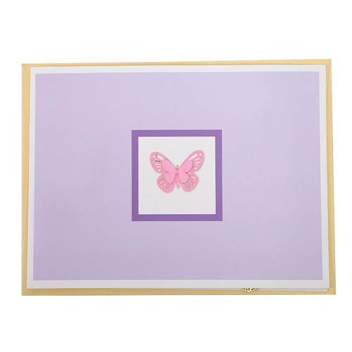 Teacher's Day Hollow Butterfly Flower 3D Stereo Greeting Card Mother's Day Handmade Paper Sculpture Festival Folded Blessing Card Wholesale