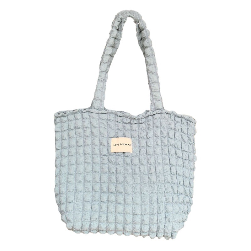 2755 Japanese Style Style Style Cloud Bubble Flower Shoulder Bag Vest Bag Female Student Simple Handbag Canvas Bag