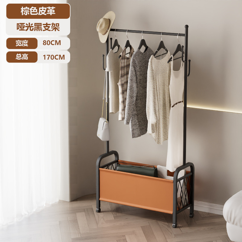 매트 블랙 + 다크 브라운 leather-80cm