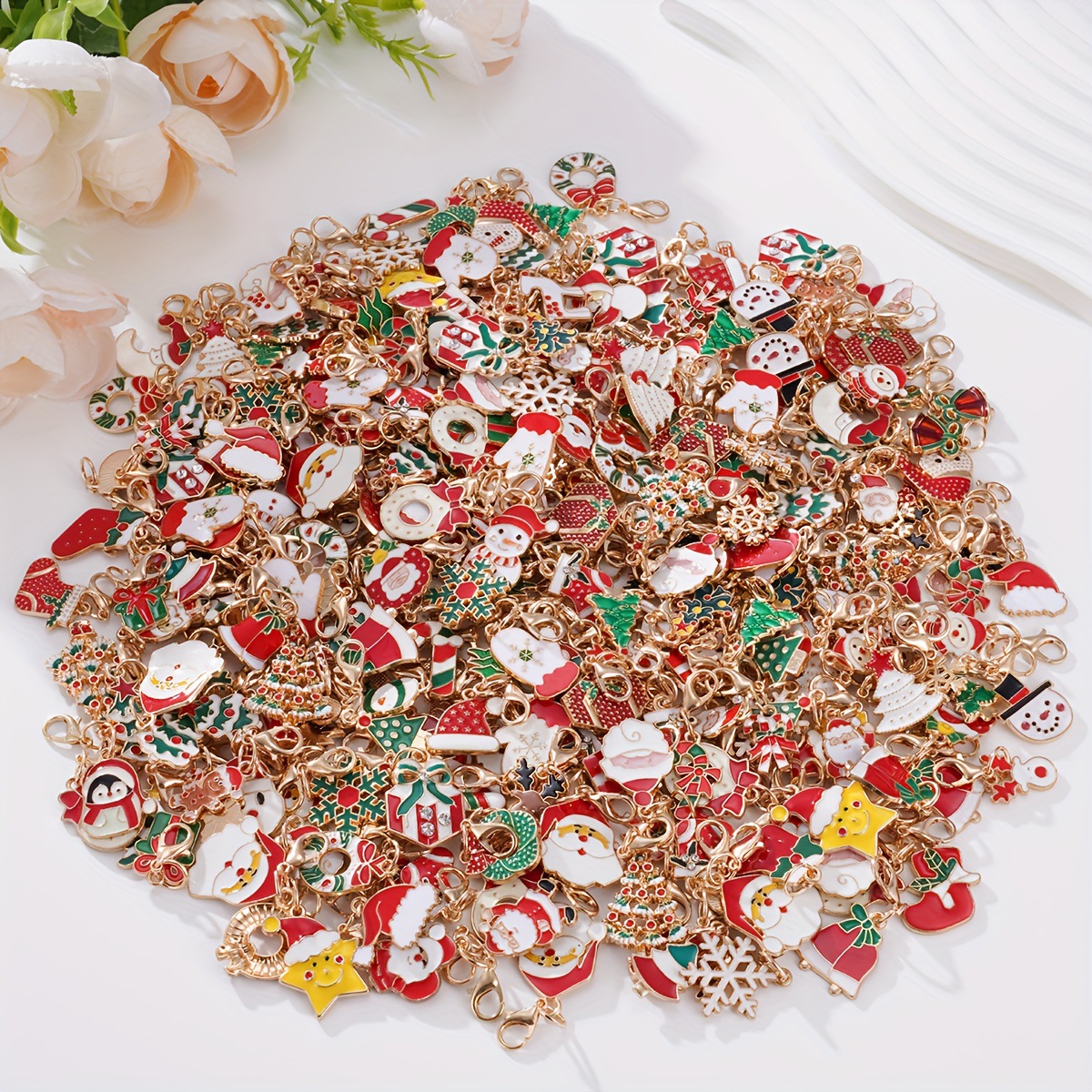 Aretes de Navidad Europa y América Navidad nuevo árbol de Navidad Nieve cervo aleación goteo de aceite fábrica de joyas de orejas
