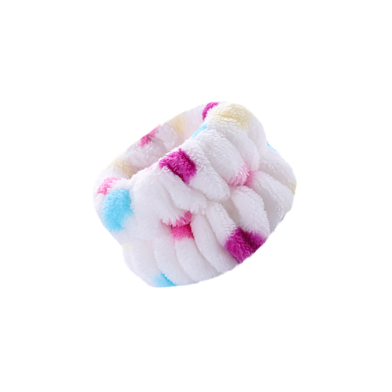 Europa y América transfronteriza Amazon de felpa de color sólido lavado de cara correa de muñeca deportes pulsera banda de pelo impermeable lavado de manos pulsera