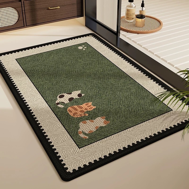 2026 Entrance Hallway Floor Mat Linen Doormat Indoor Door Mat for Home Entrance Non-Slip Washable Carpet