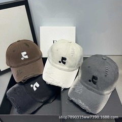 韓国野球帽夏多用途ウォッシュレターリッピングサンシェード野球帽男性と女性のための刺繍日焼け止めサンハット
