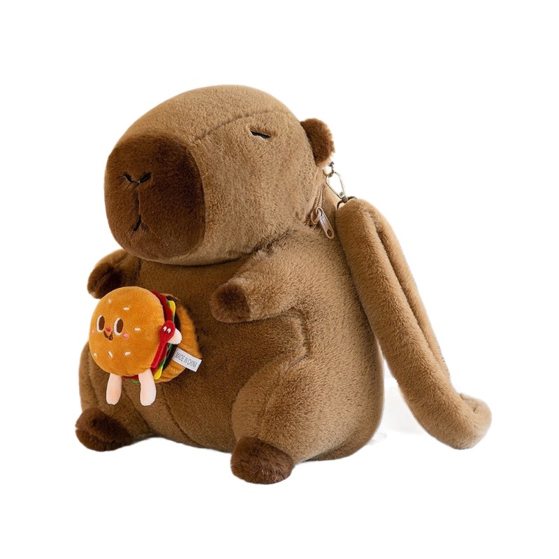Mochila de Peluche de Capibara, Muñeco de Peluche de Dibujos Animados, Bolsa Escolar Youqu, Mochila de Gran Capacidad para Mujer, Venta al por Mayor