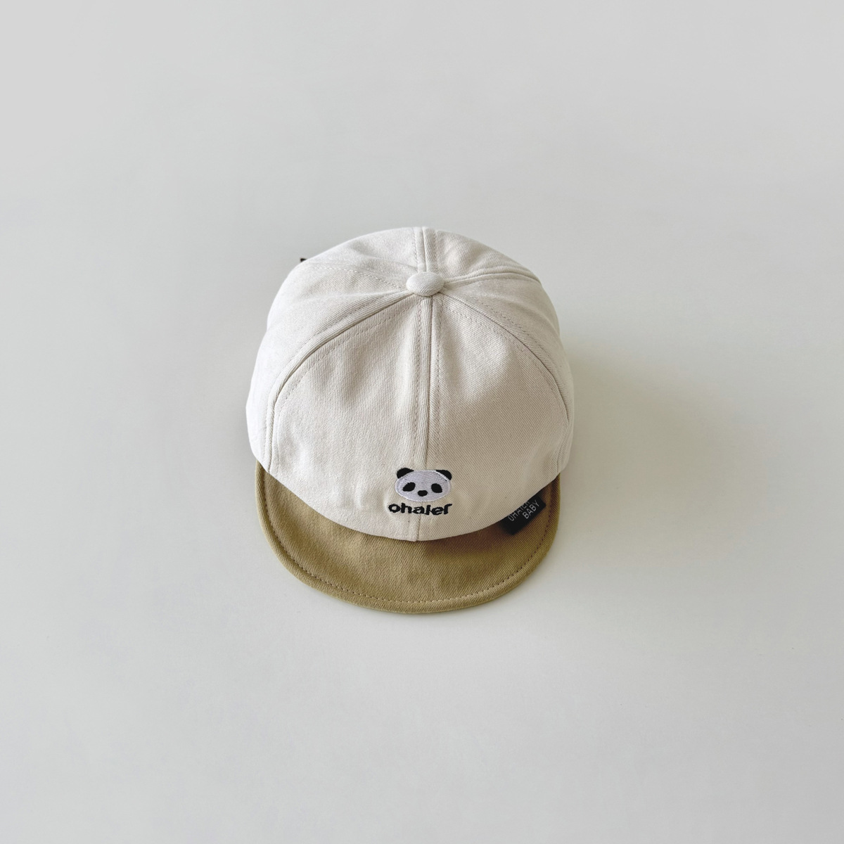 Unisex Baby muts Schattige panda borduurwerk zachte baby muts Baby honkbalpet_voghion.com
