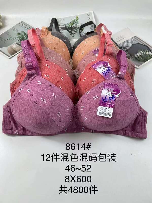 New Cambodia Mexico European and American Foreign single women's underwear comfortable wireless plus size bra factory wholesale