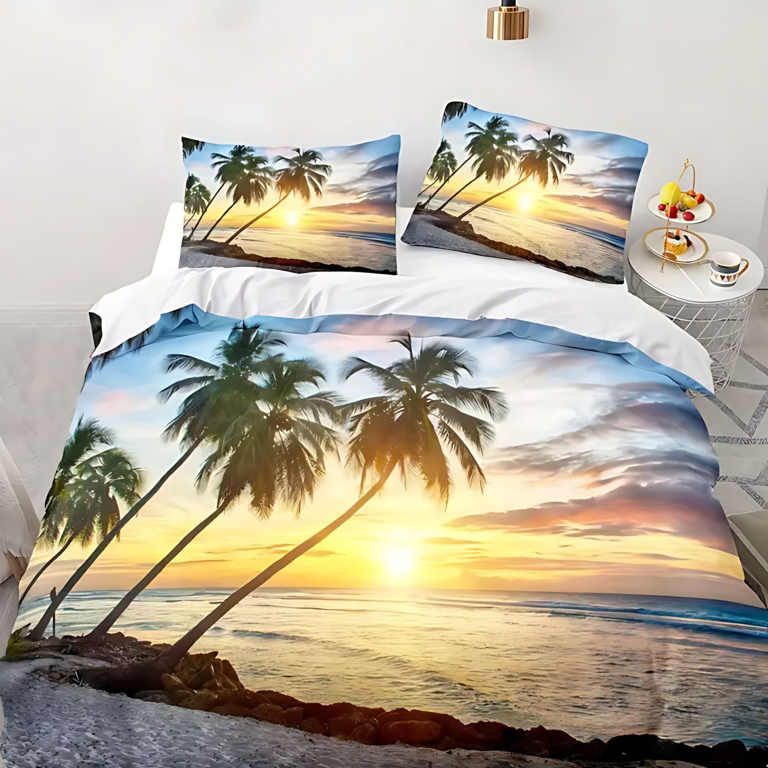 TEMU / JIT Amazonas hermosa vista de la playa impresión digital 3D suave y cómodo colchón kit para dibujar puede hacer