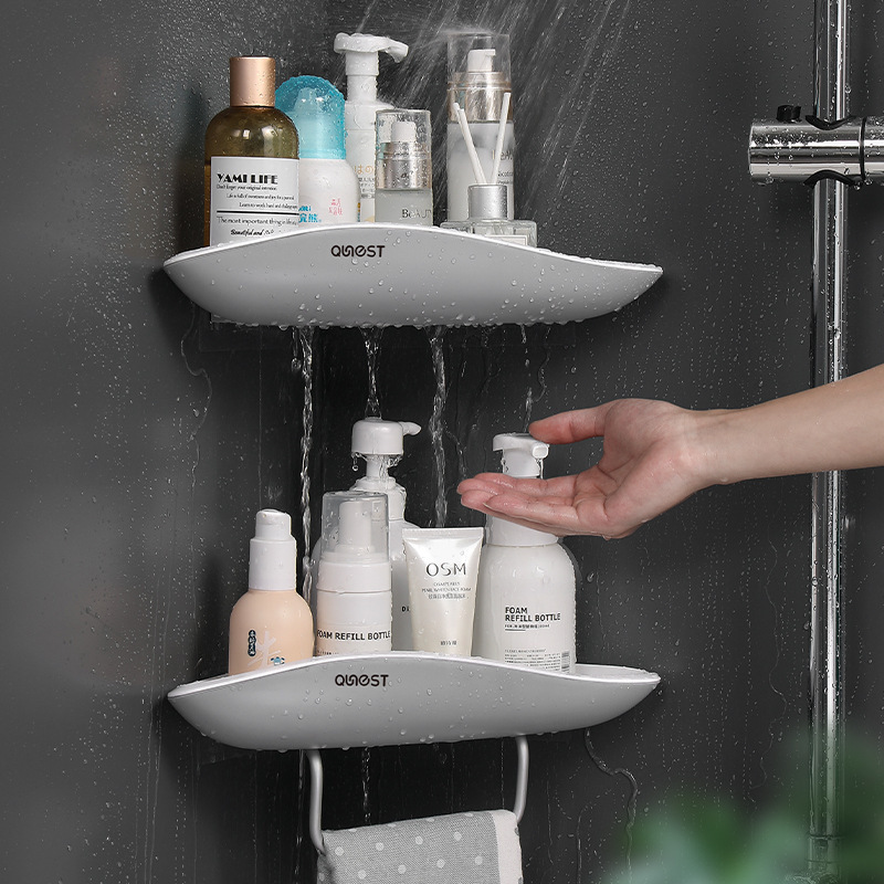 Punch-free Bathroom Storage Rack Bathroom Toilet Wall Hanging Corner Bathroom Bath Wash Table Triangle Storage Rack Punch-free Bathroom Storage Rack Bathroom Toilet Wall Hanging Corner Bathroom Bath Wash Table Triangle Storage Rack