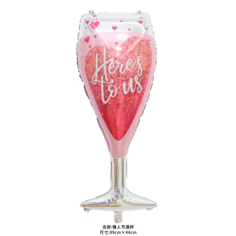 wineglass for St. Valentine's Day