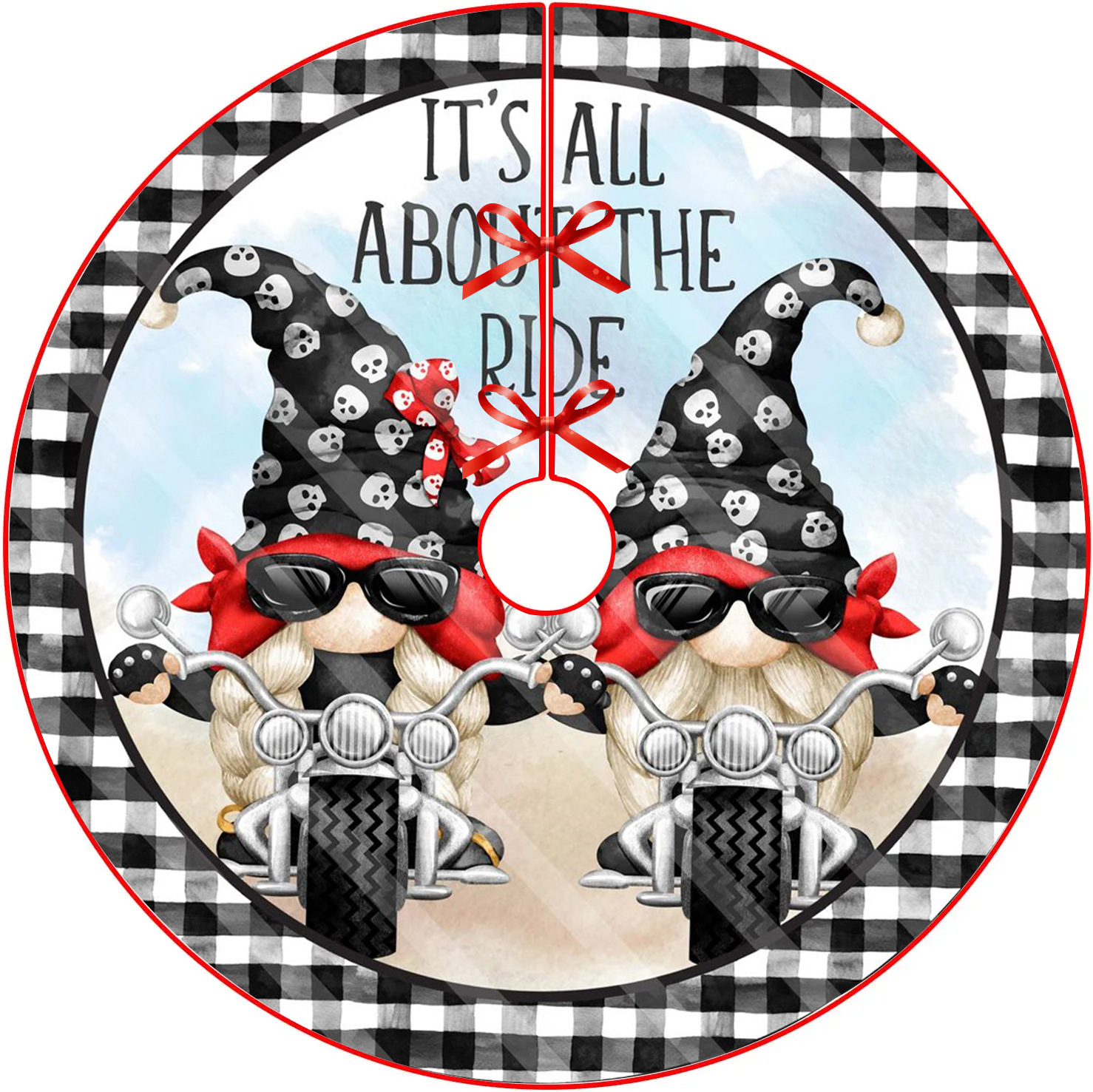 Falda del árbol de Navidad Decoración navideña falda del árbol muñeco de nieve Decoración del árbol de Navidad Alces rojos Falda del árbol de Santa