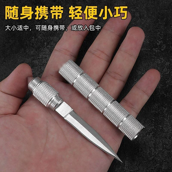 Silver dice, bullet, pocket knife