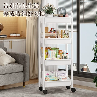 定制加厚款小推车置物架厨房落地卧室多层婴儿移动浴室收纳储物架