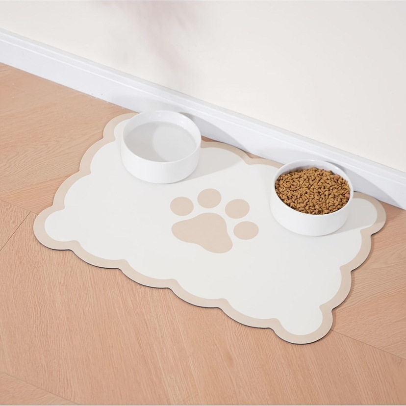 Alimentos para perros y gatos, almohadilla de barro de algas, almohadilla de alimentación a prueba de salpicaduras y humedad, absorción de agua, secado rápido, lavado y espesado