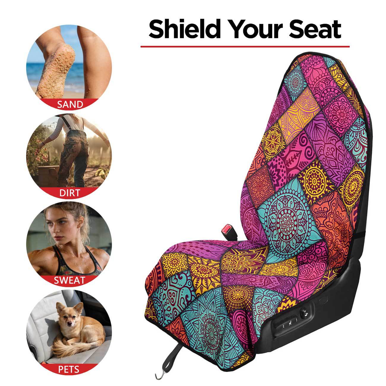 Car seat towel cover front seat protector suitable for gym and exercise, universal for all seasons, car use 76
