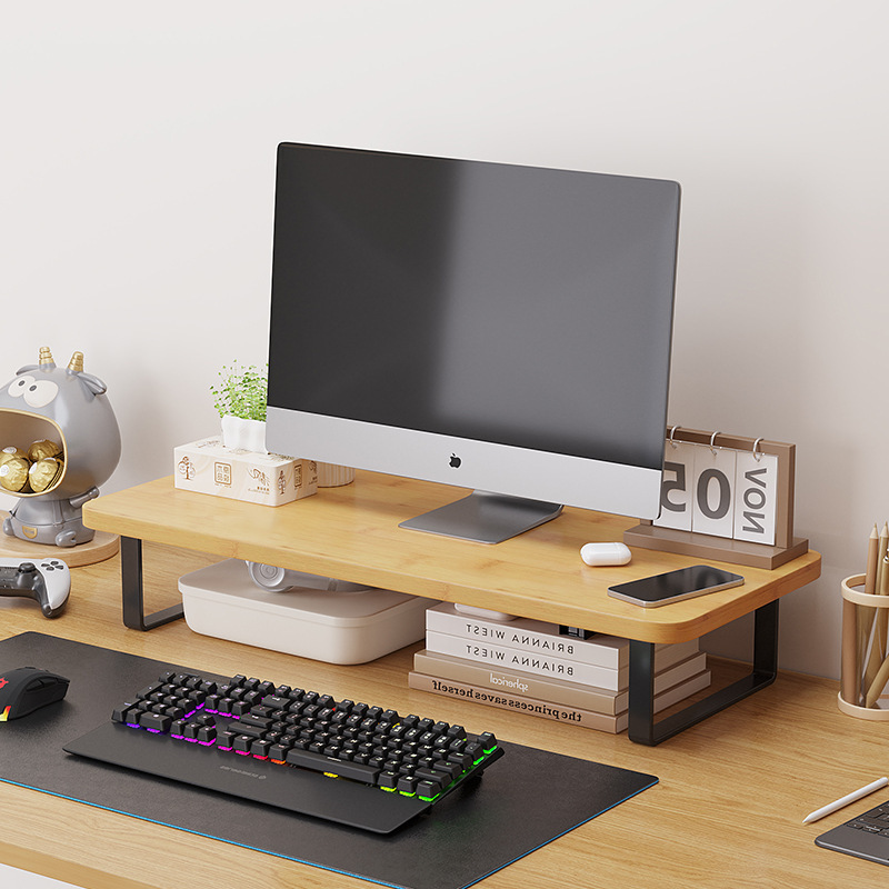 Simple modern desktop computer stand notebook desktop monitor screen neck support office shelf