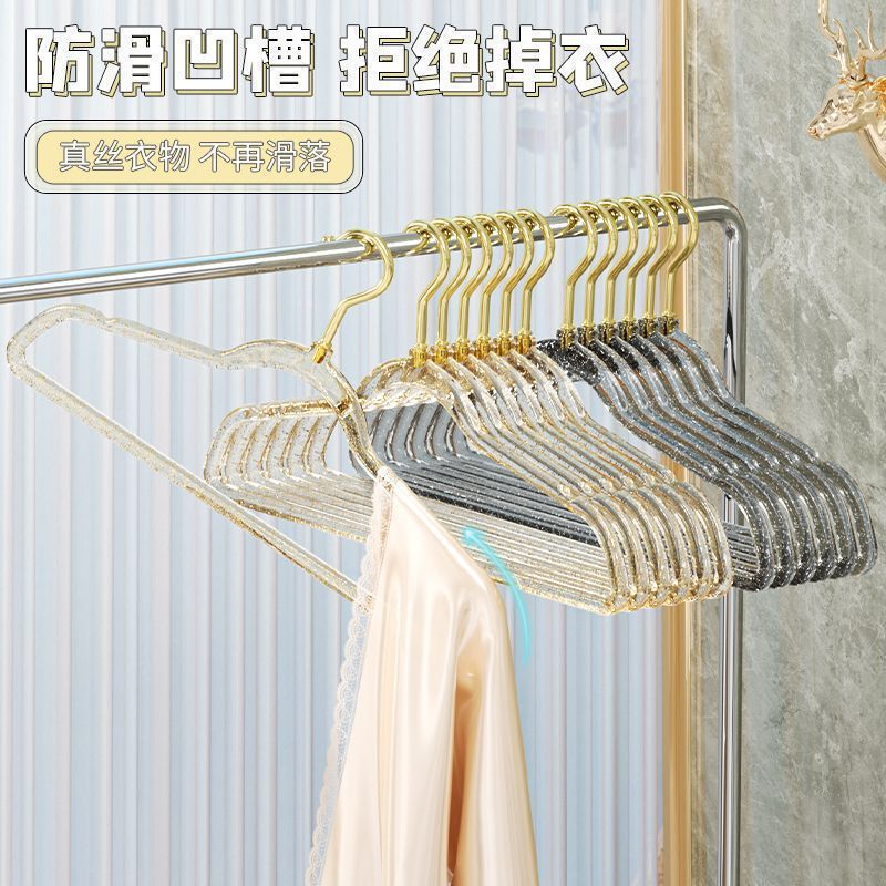 Acrílico percha de ropa transparente percha de ropa doméstica sin marcas percha de ropa antideslizante tienda de ropa de lujo ligera soporte de secado especial image 5