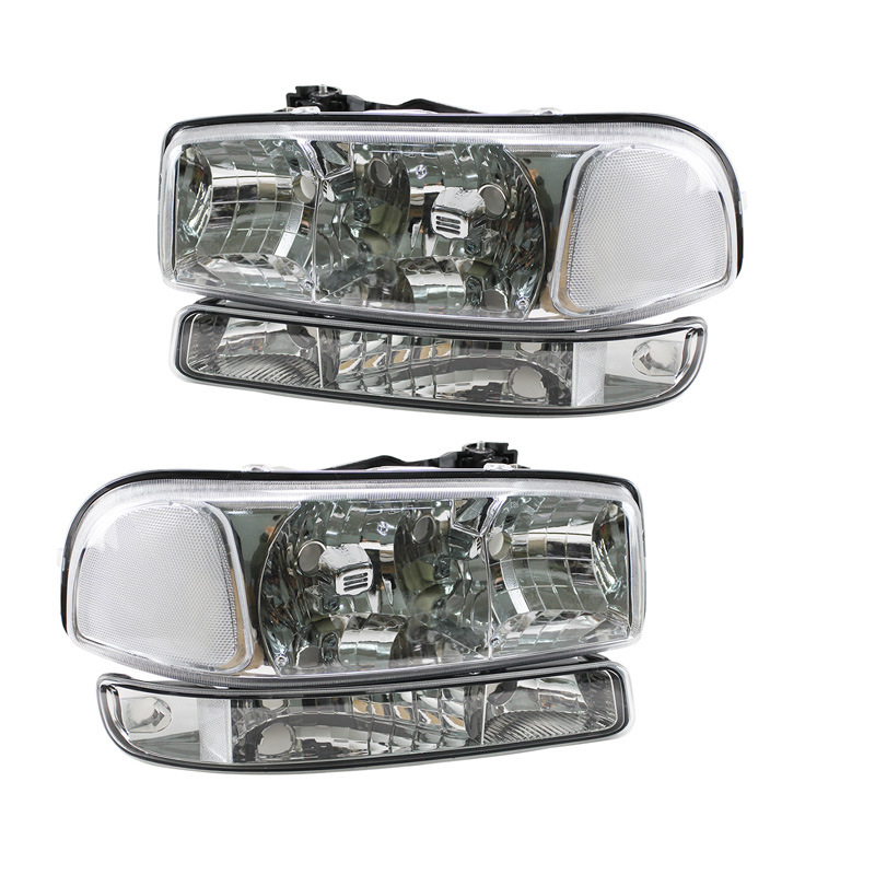 Aplicable a GMC 1999 - 2006 modelo de faro Sierra estándar americano modelo de galvanoplastia de halógeno medio conjunto original