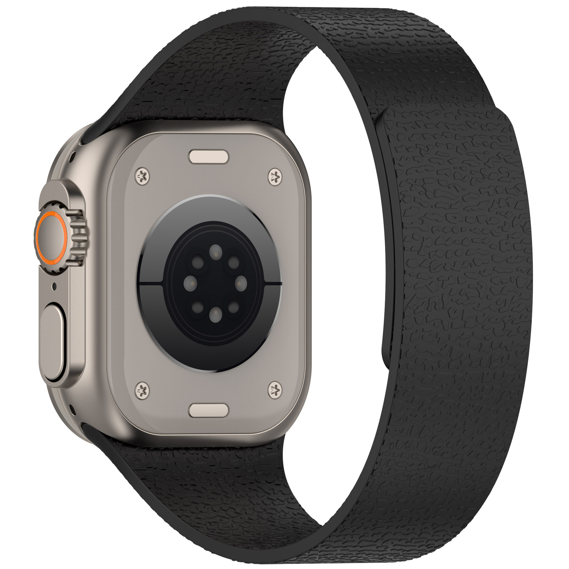 Suitable for Huawei gt5, Xiaomi s4, Apple iwatch9, litchi pattern silicone soft magnetic ultra watch strap s10 undefined