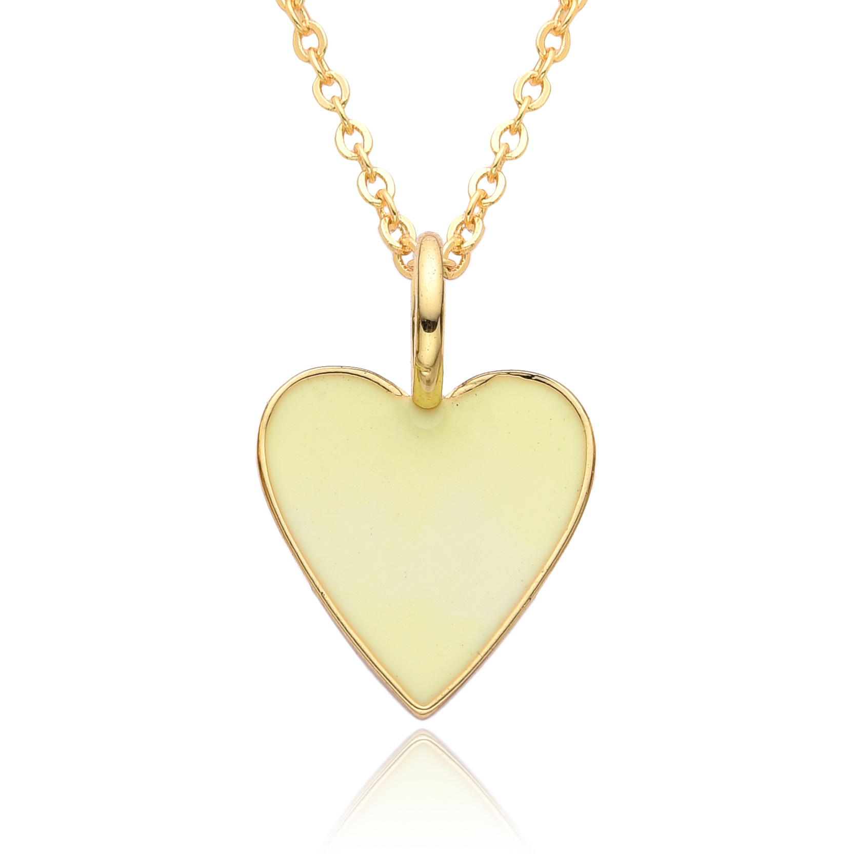 10g Weight Pendant Necklace Classification cable chain Chain Type 1 Piece Quantity Daily, Date Occasion Copper Material Heart Shape Pattern Women's Gender Enamel, Plating Design IG Style, Simple Style Style Copper IG Style Simple Style Heart Shape Enamel Plating Pendant Necklace 9