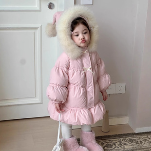 Children's Down Jacket 2024 Winter New Girls' Children's Clothing Korean Style 90 White Duck Down Jacket