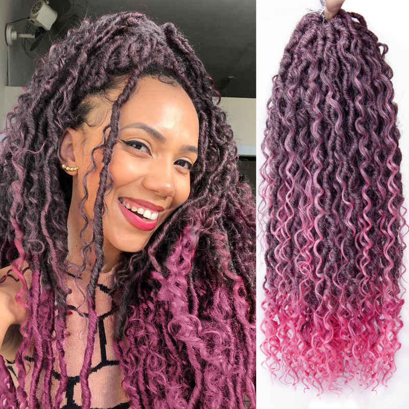 European and American 6-Piece Curly Top and Floating Bottom Goddess Locs Crochet Hair Xiangyu High-Temperature Silk Short Hair