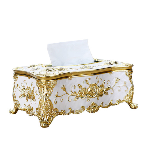 Home living room decoration supplies European style plastic tissue box home living room paper box creative decoration paper drawer box