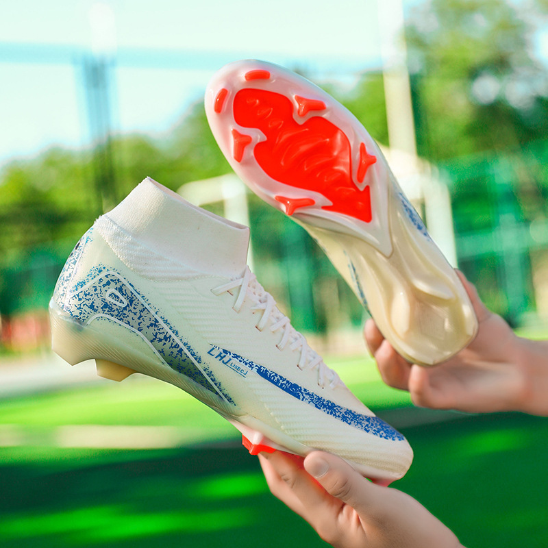 Zapatos de Entrenamiento de Fútbol AG TF de Caucho y Malla, Ligeros, para Pastizales Artificiales