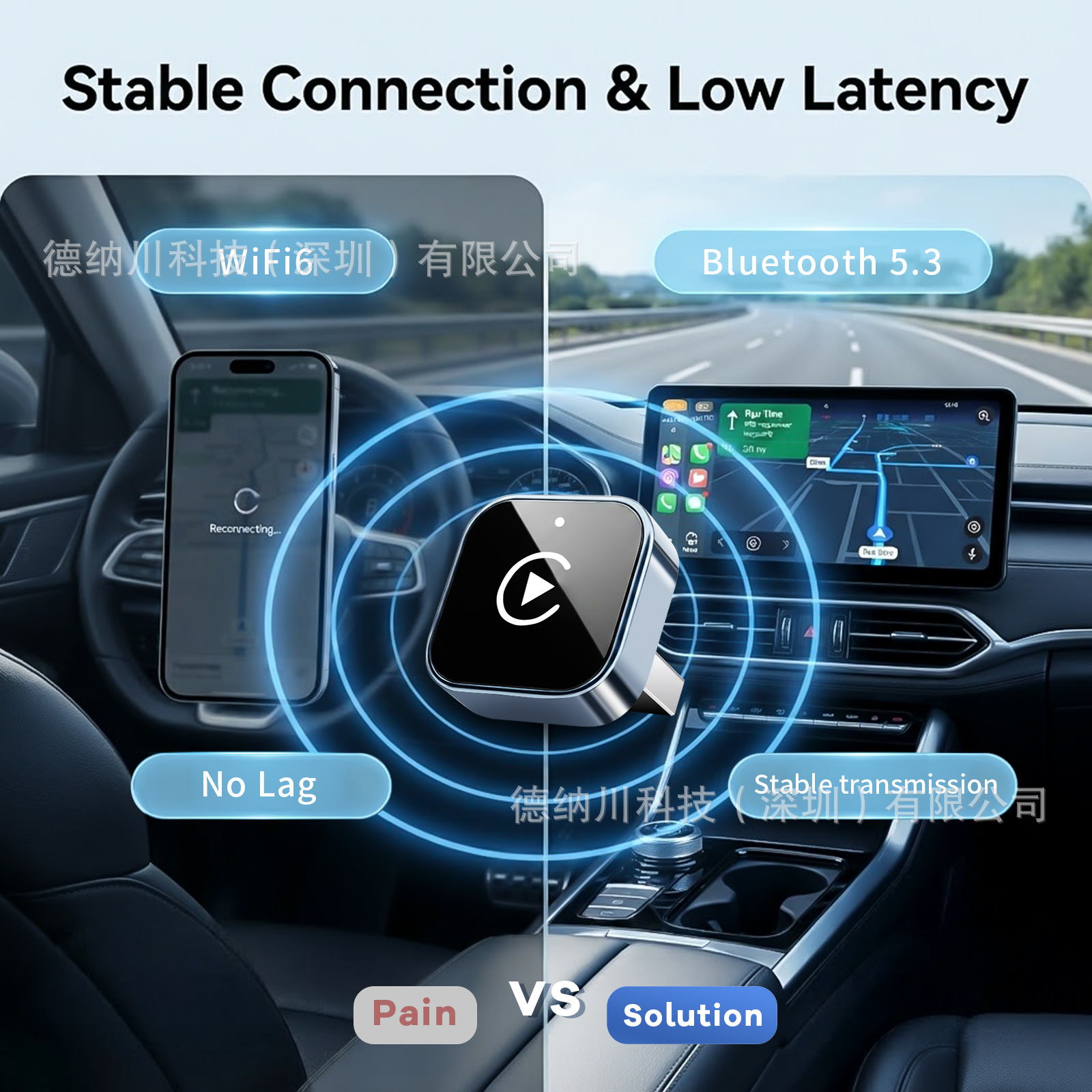 Best-selling car wireless carplay box module, Android Auto car connectivity box, smart carplay box