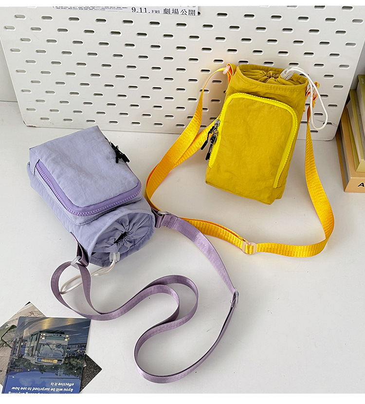 New solid-color student cycling casual women's bag, lightweight outdoor mobile phone bag and accessory bag undefined