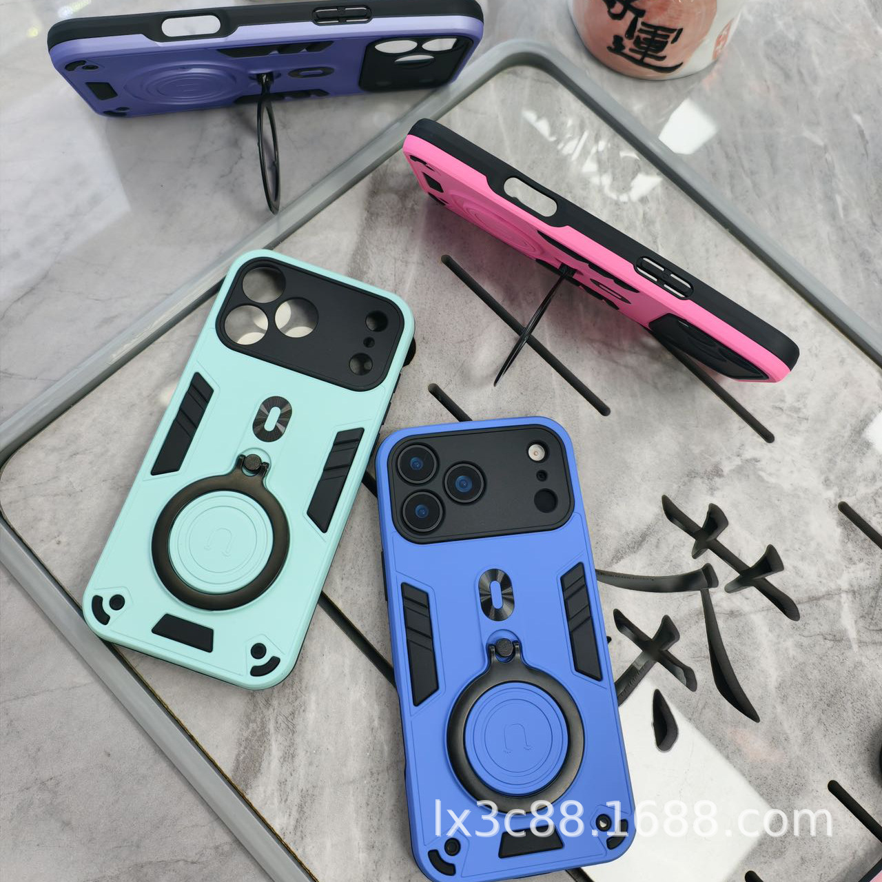 适用Tecno Camon16/17 Spark6 POVAPOP4金顶360旋转大支架铠甲壳