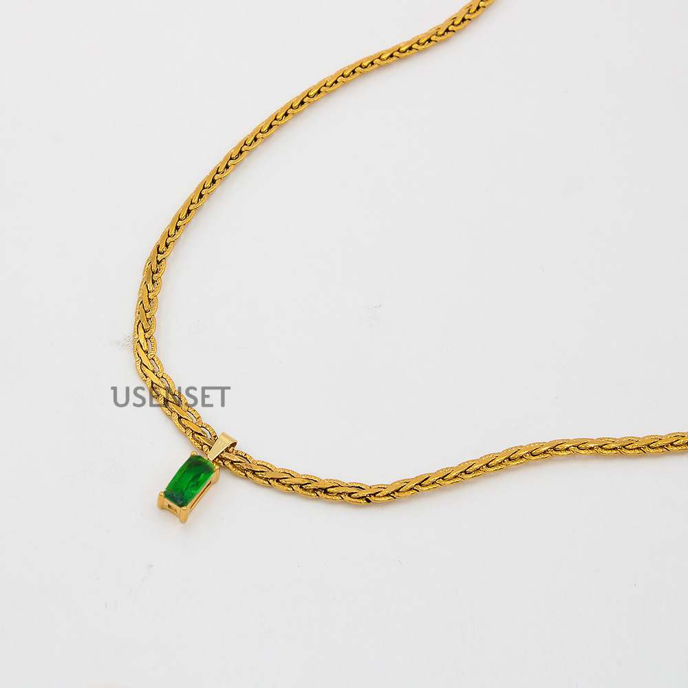 Fashion Geometric Copper Water Drop Pendant Necklace 1 Piece