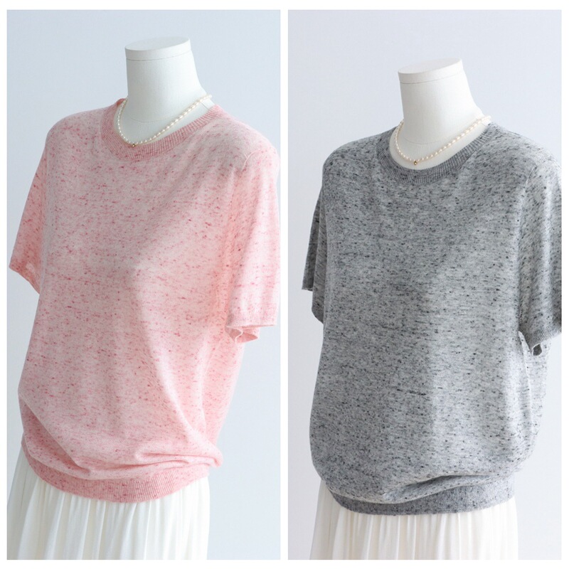 48-Count Wool Linen Seamless One-Piece Round Neck Knitted Short-Sleeved Spring and Summer Work Clothing Simple Loose Pullover Top T-Shirt 48-Count Wool Linen Seamless One-Piece Round Neck Knitted Short-Sleeved Spring and Summer Work Clothing Simple Loose Pullover Top T-Shirt