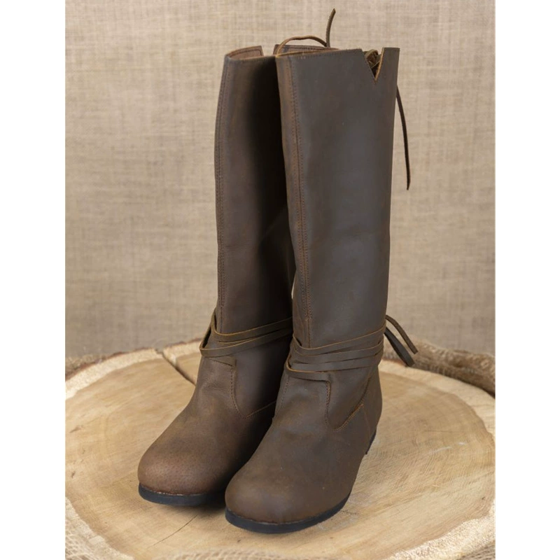 Мужские кроссовки в стиле Ренессанс, средневековые ролевые игры, Хэллоуин, до середины икры, на шнуровке, ретро, ​​пиратские, викинги, на шнуровке