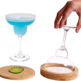鸡尾酒杯沾盐盒旋转盖调酒工具沾糖盒厨房密封调味盒盐盒调料瓶