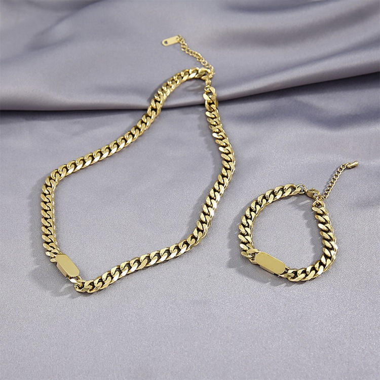 Wholesale Jewelry Thick Chain Titanium Steel Necklace Nihaojewelry display picture 1