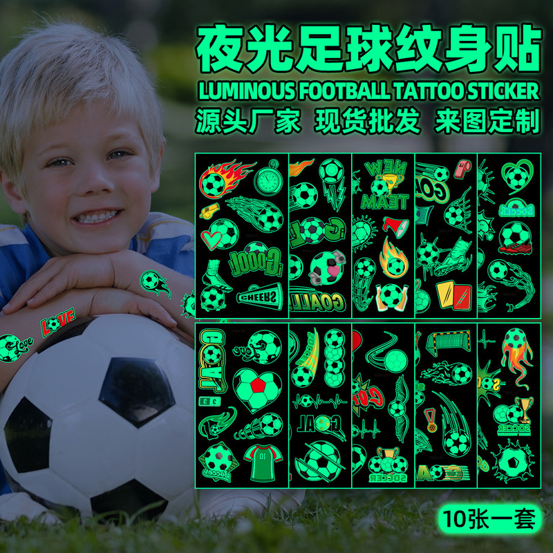 クロスボーダー 2025 新しい発光サッカー タトゥー ステッカー ワールド カップ イベント ファン クラブ イベント一時的なフェイス ステッカー|undefined