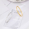 Fashionable brand small women's bracelet, design jewelry stainless steel, light luxury style, simple and elegant design