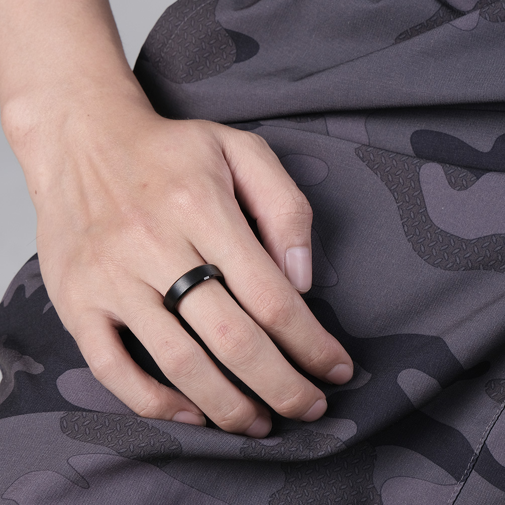 Polishing Design Simple Style Solid Color Tungsten Steel Rings Polishing Stainless Steel Rings