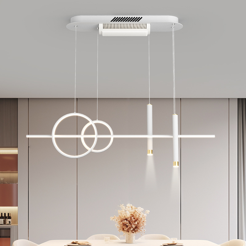 Lámpara de ventilador simple sin hoja de espectro completo lámpara de comedor nórdica moderna atmósfera artística creativa mesa de comedor bar lámpara de comedor