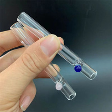 亚马逊热销玻璃直管烟嘴 彩色耐热高硼硅配件 工艺品12MM  10MM