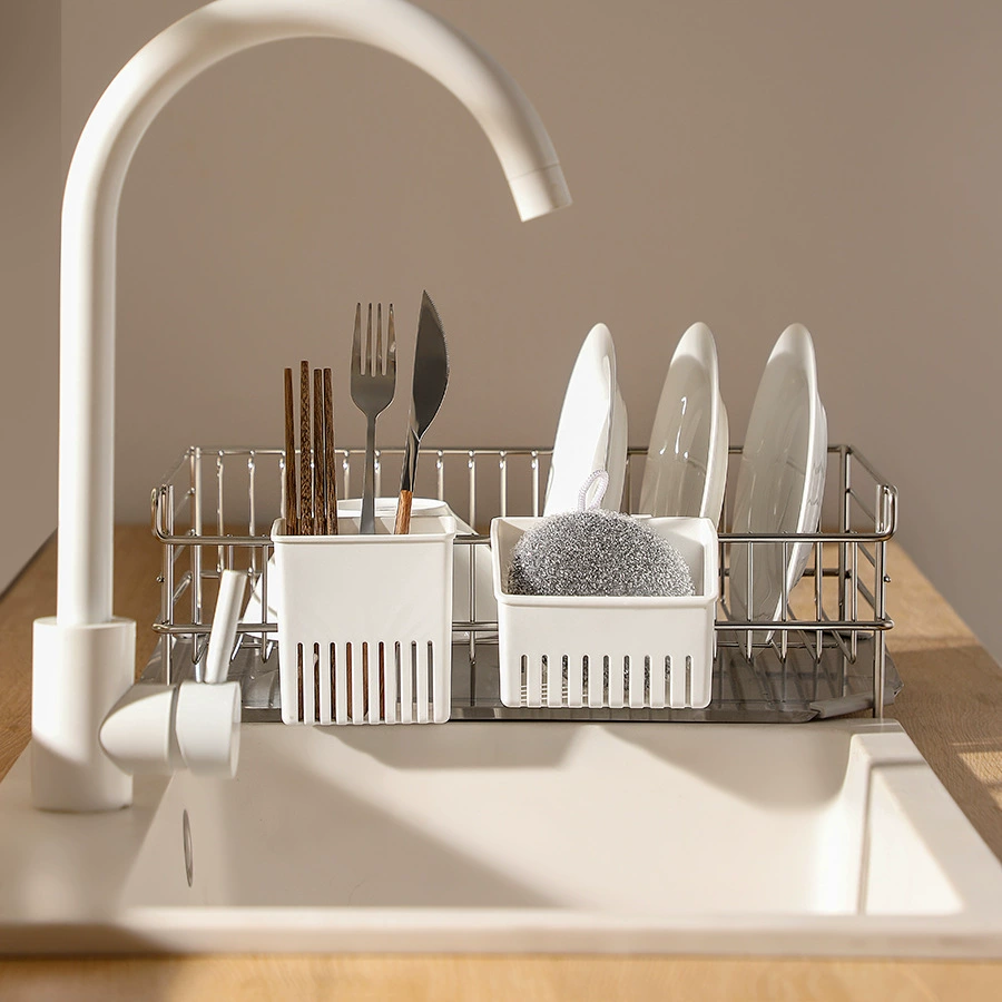 Drying rack with glass, glass, bottle, brush, storage system