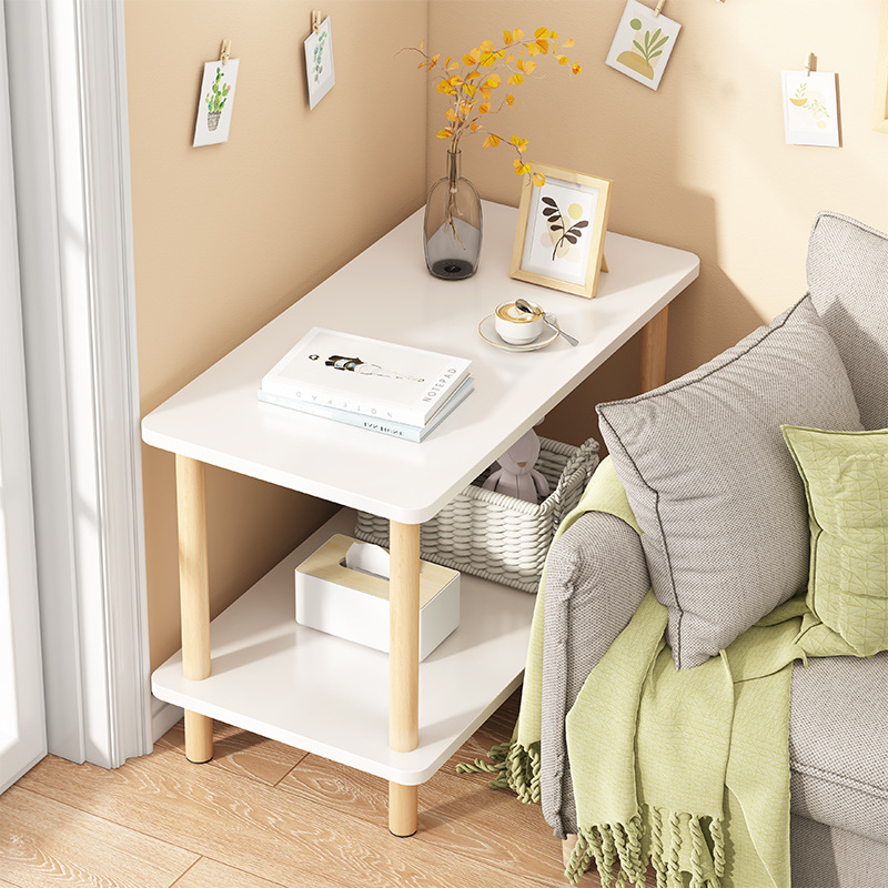 Mesa lateral sofá gabinete lateral creativo pequeña mesa cuadrada dormitorio pequeño apartamento simple luz de lujo móvil mesita de noche mesa lateral mesa de té