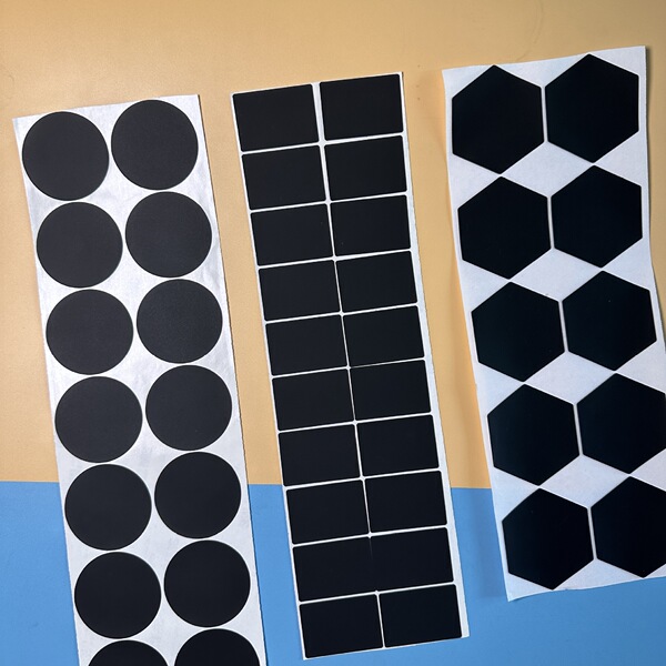 Black adhesive round rubber self-adhesive pad
